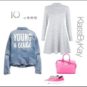 Destroyed denim jacket